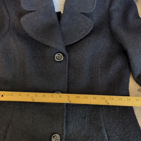 Jessica Simpson Black Wool Blend Pea Coat SZ M - Picture 9 of 14